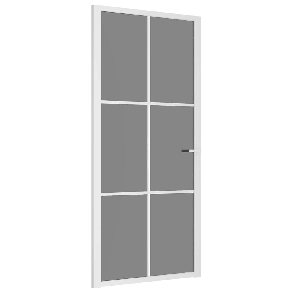 Unutarnja vrata 93 x 201,5 cm Bijela od ESG stakla i aluminija