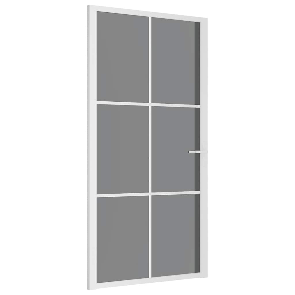 Unutarnja vrata 102,5x201,5 cm bijela od ESG stakla i aluminija