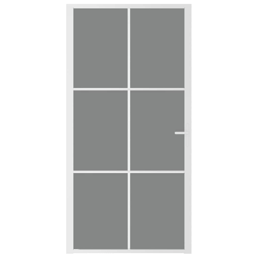 Unutarnja vrata 102,5x201,5 cm bijela od ESG stakla i aluminija