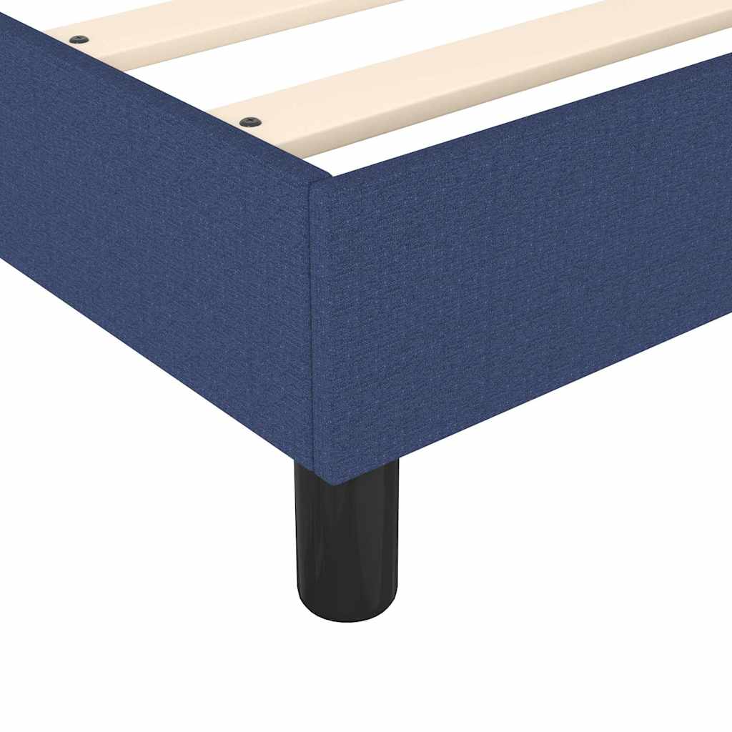 Krevet s oprugama i madracem plavi 100 x 200 cm od tkanine