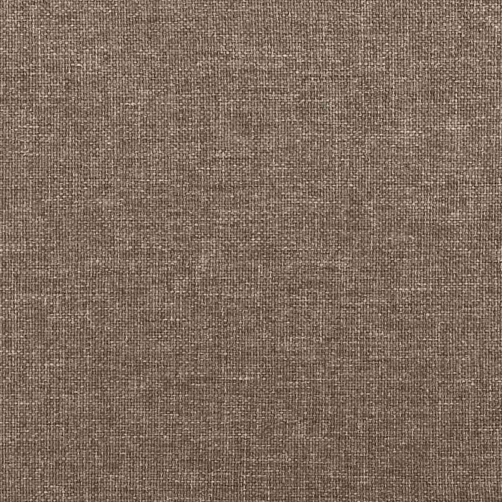 Krevet s oprugama i madracem smeđesivi 140x200 cm tkanina