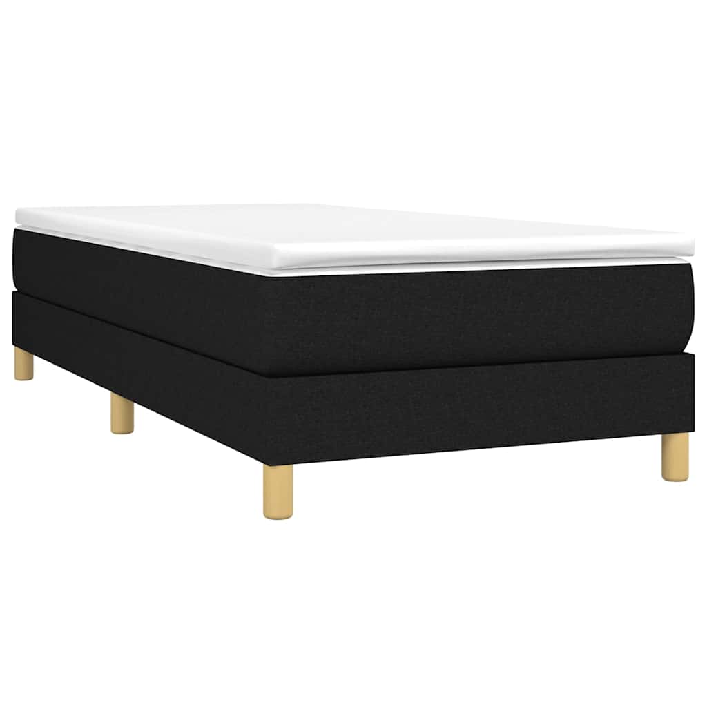 Box spring krevet s madracem crni 90x190 cm od tkanine