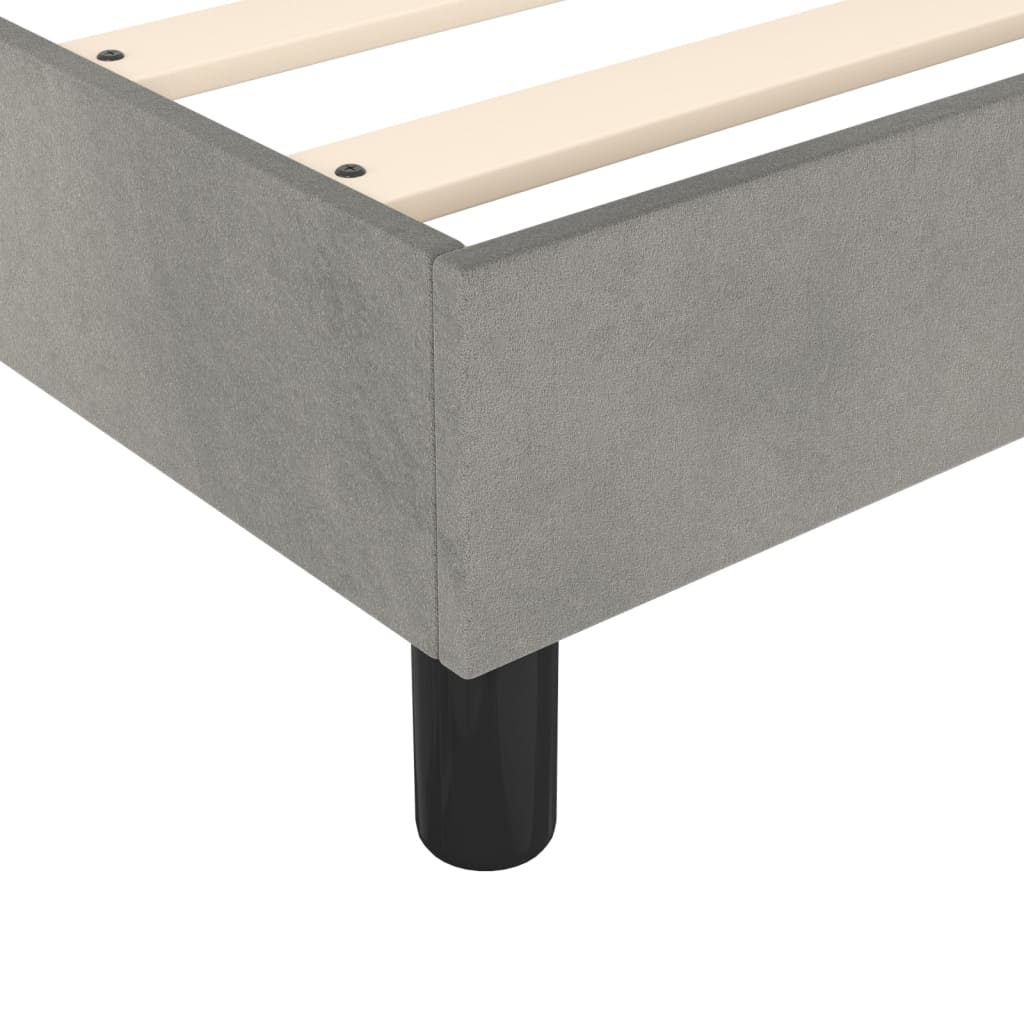 Box spring krevet s madracem svjetlosivi 80 x 200 cm baršunasti