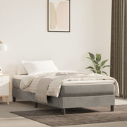 Box spring krevet s madracem svjetlosivi 80 x 200 cm baršunasti