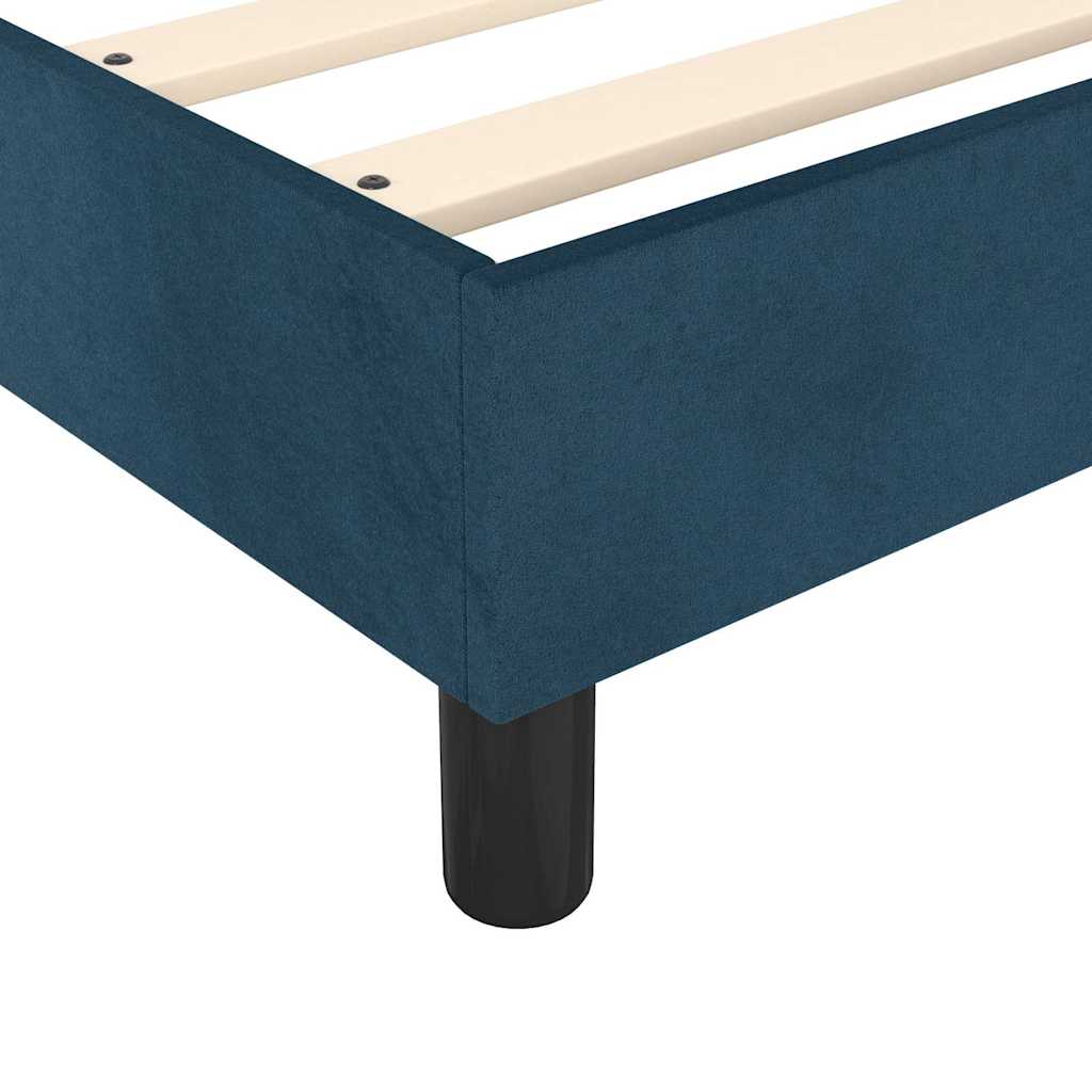 Box spring krevet s madracem tamnoplavi 80 x 200 cm baršunasti