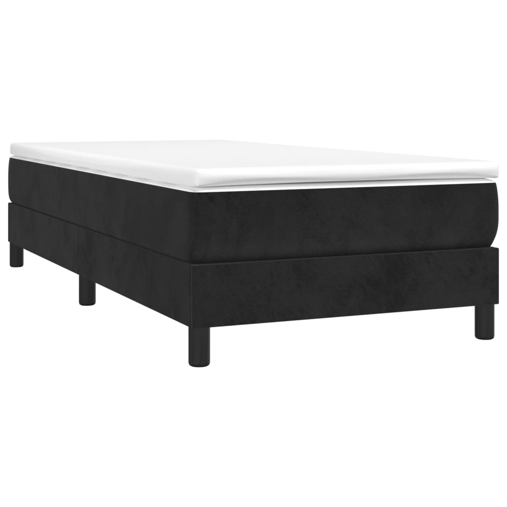 Box spring krevet s madracem crni 90x200 cm baršunasti