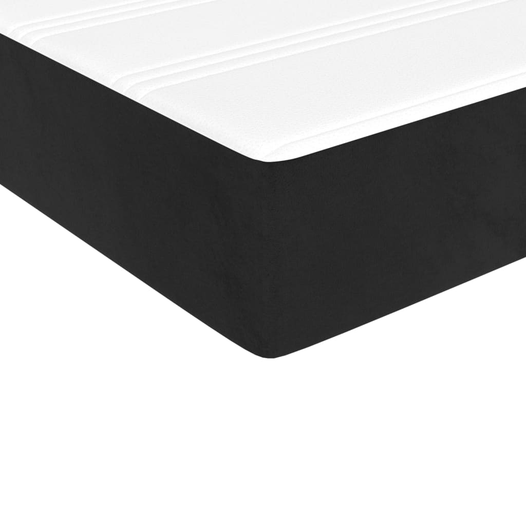 Box spring krevet s madracem crni 90x200 cm baršunasti