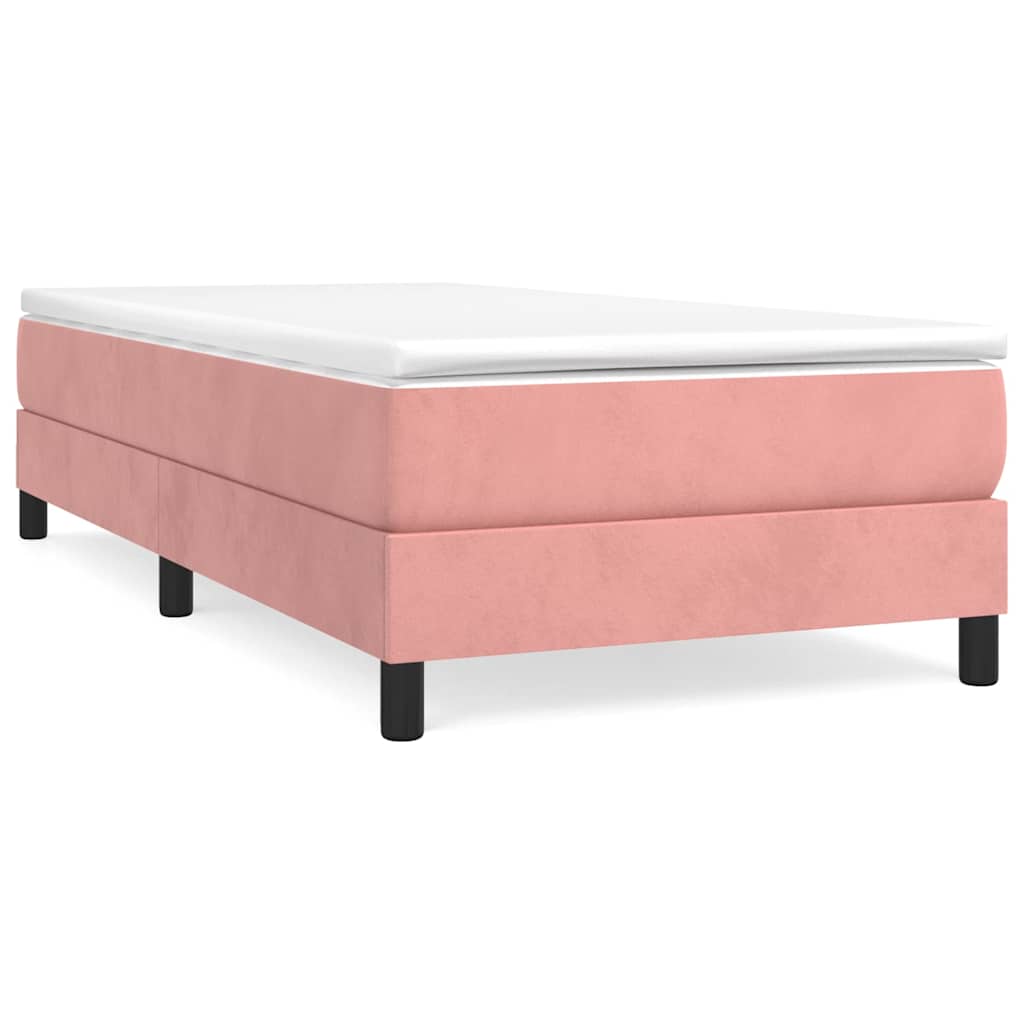 Box spring krevet s madracem ružičasti 100x200 cm baršunasti