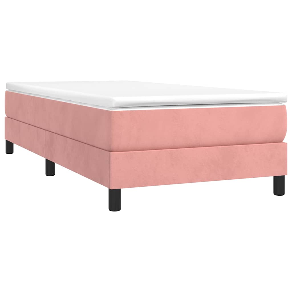 Box spring krevet s madracem ružičasti 100x200 cm baršunasti