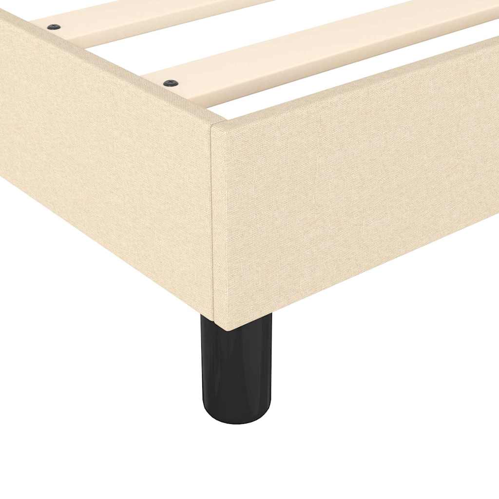 Krevet s oprugama i madracem krem 160x200 cm od tkanine