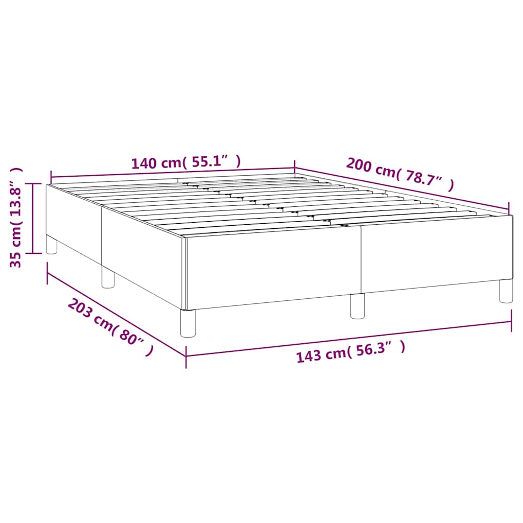Krevet s oprugama i madracem plavi 140x200 cm od tkanine