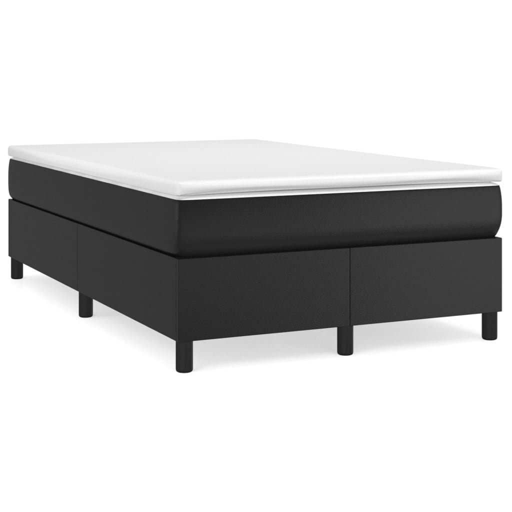 Krevet s oprugama i madracem crni 120 x 200 cm od umjetne kože