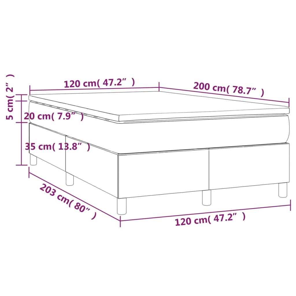 Krevet s oprugama i madracem bijeli 120x200 cm od umjetne kože