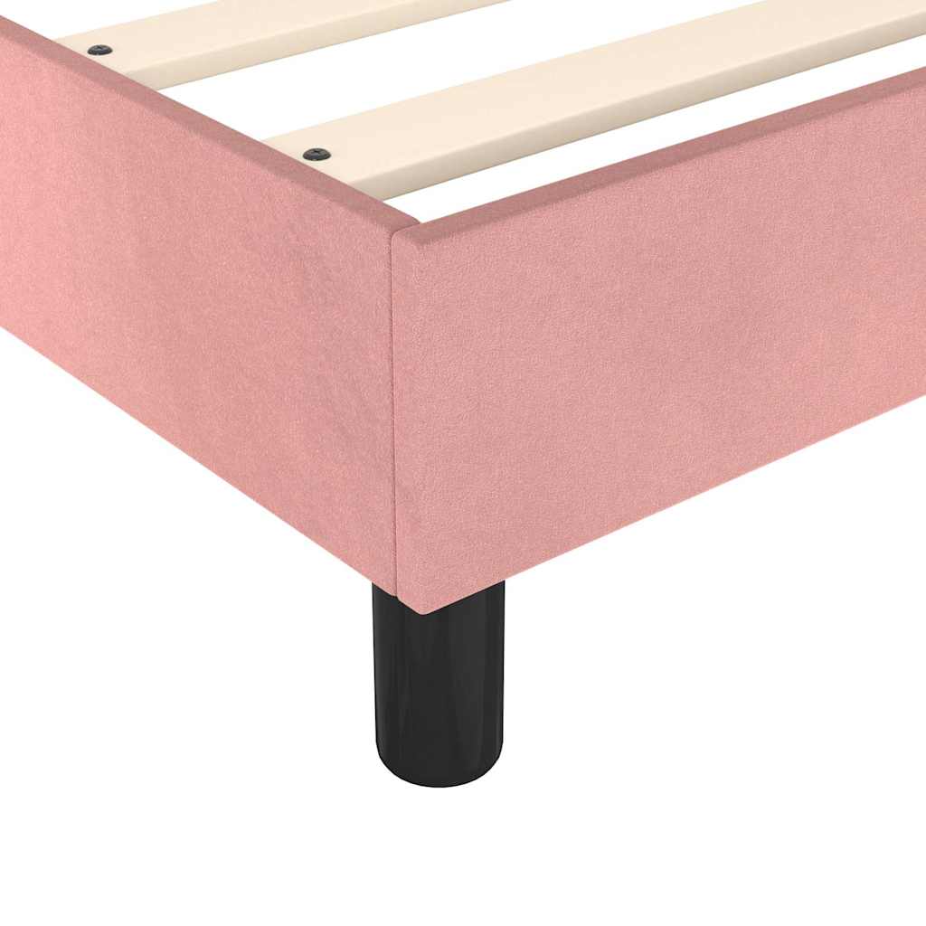 Box spring krevet s madracem ružičasti 90x190 cm baršunasti