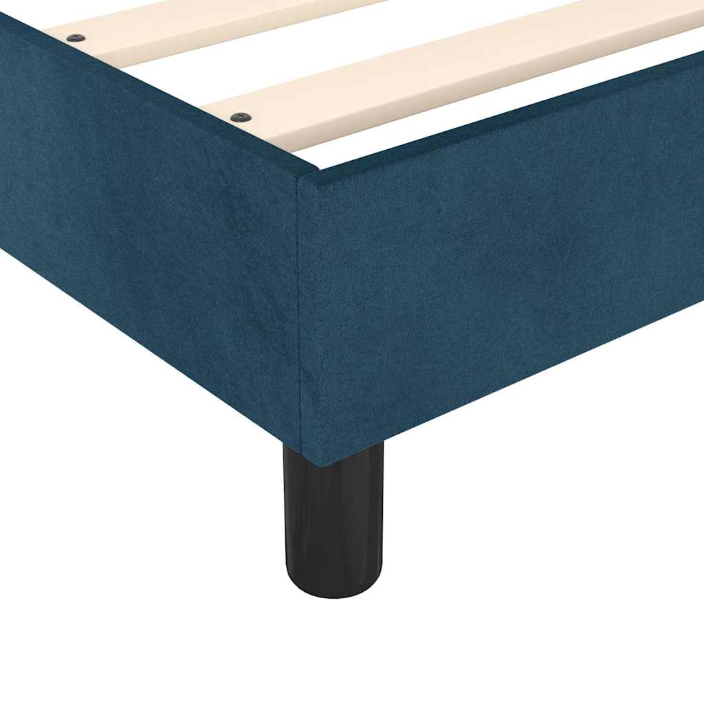 Box spring krevet s madracem tamnoplavi 90x200 cm baršunasti