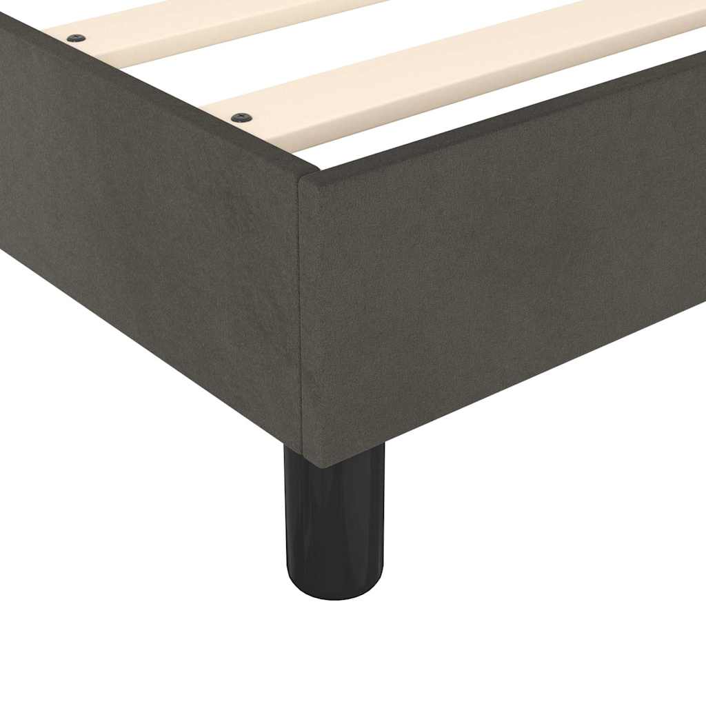 Box spring krevet s madracem tamnosivi 100x200 cm baršunasti