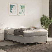 Box spring krevet s madracem svjetlosivi 120x200 cm baršunasti