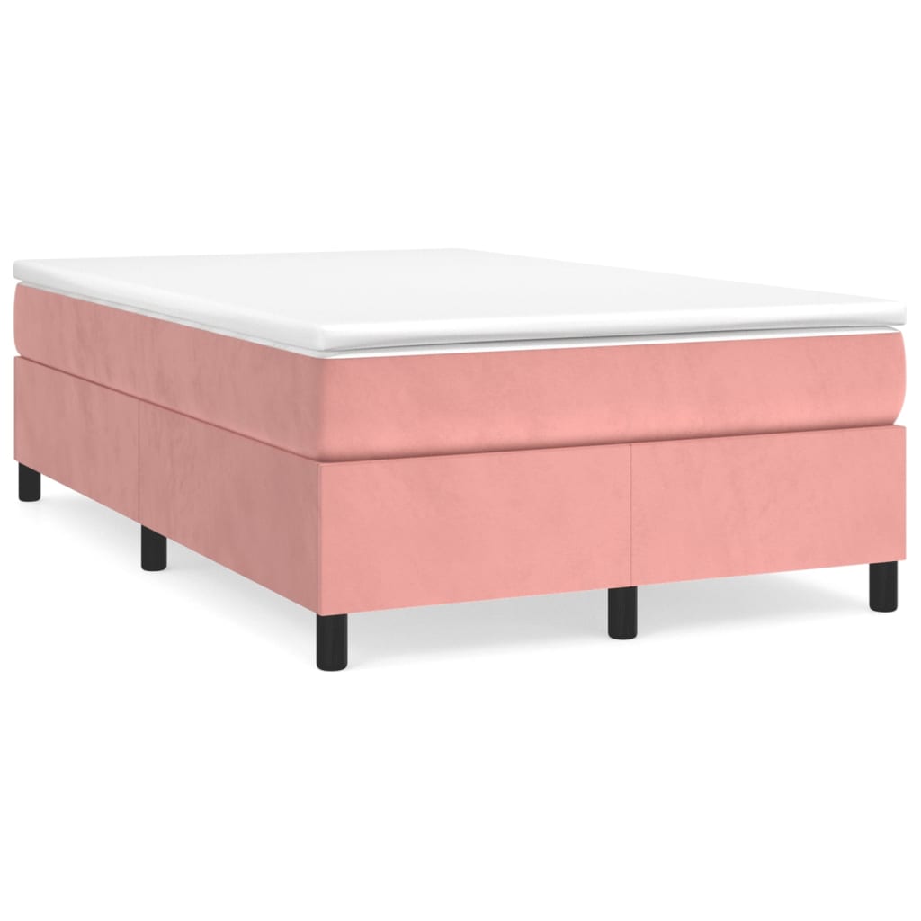 Box spring krevet s madracem ružičasti 120 x 200 cm baršunasti