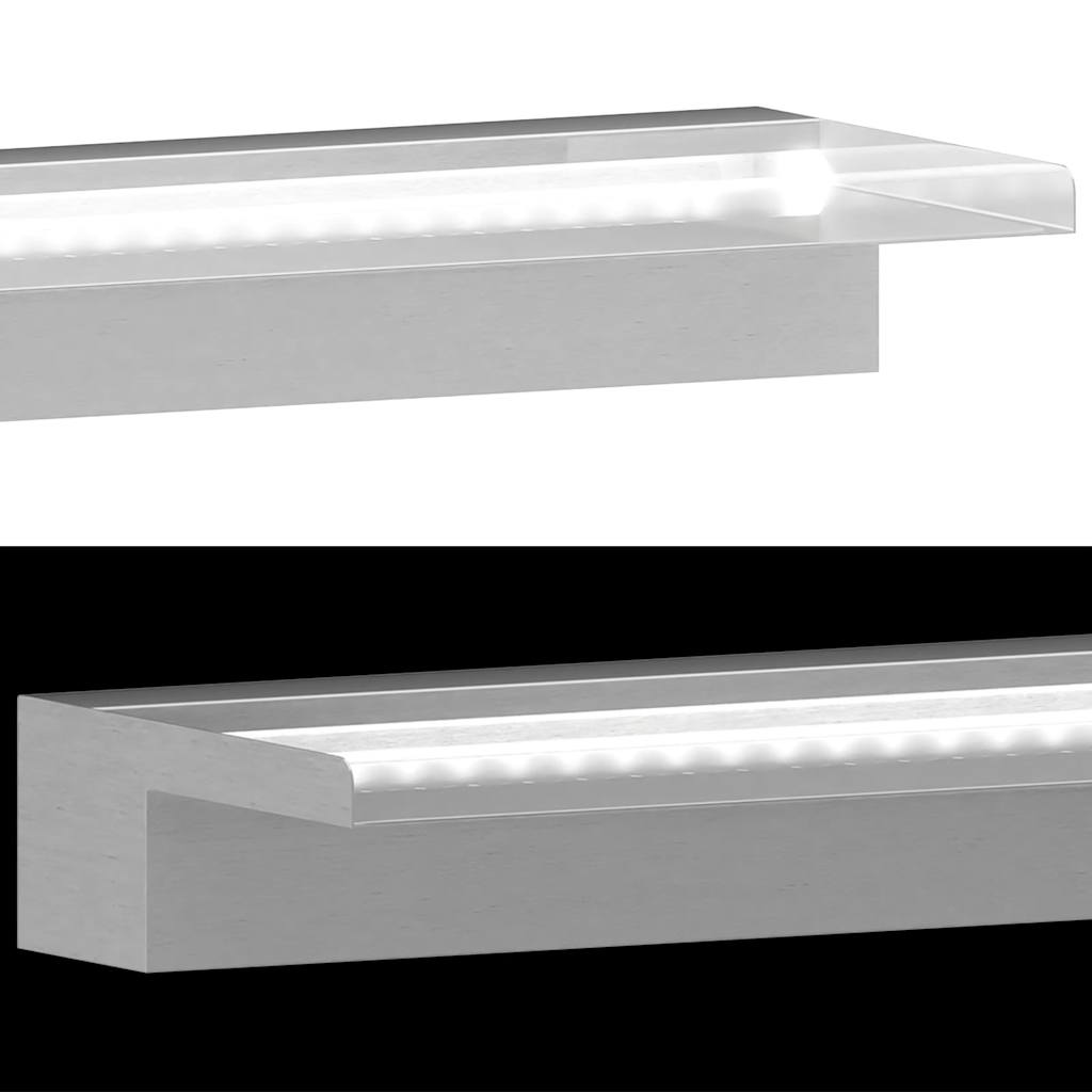 Fontana s vodopadom za bazen LED od nehrđajućeg čelika 110 cm