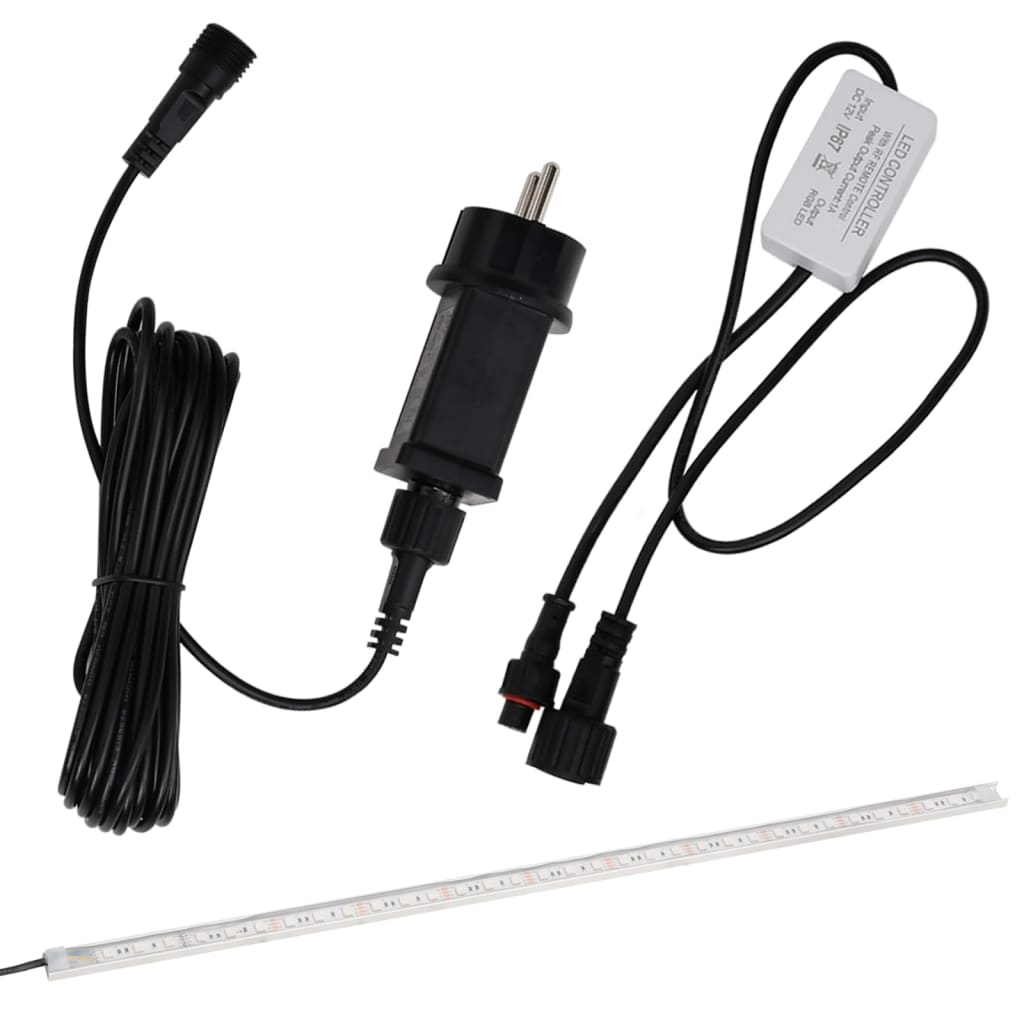 Fontana s vodopadom za bazen LED od nehrđajućeg čelika 110 cm