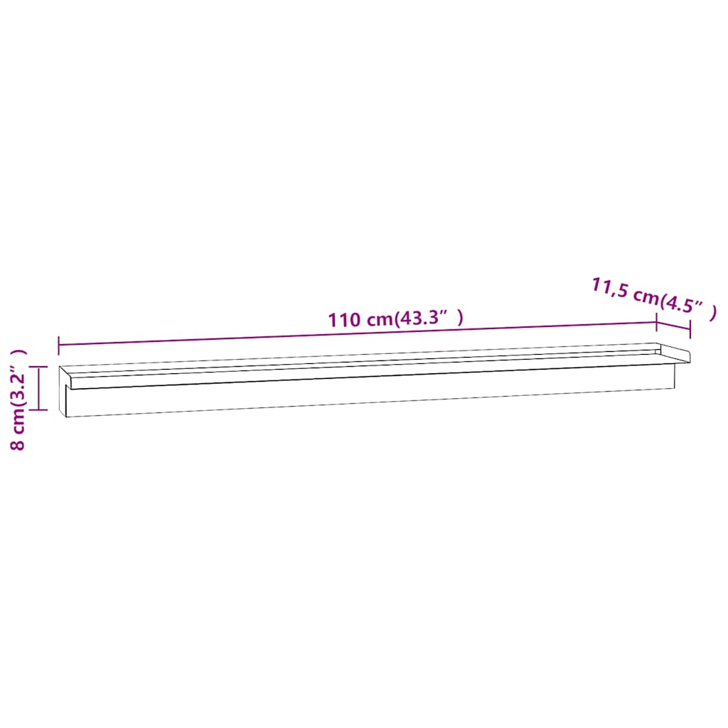 Fontana s vodopadom za bazen LED od nehrđajućeg čelika 110 cm