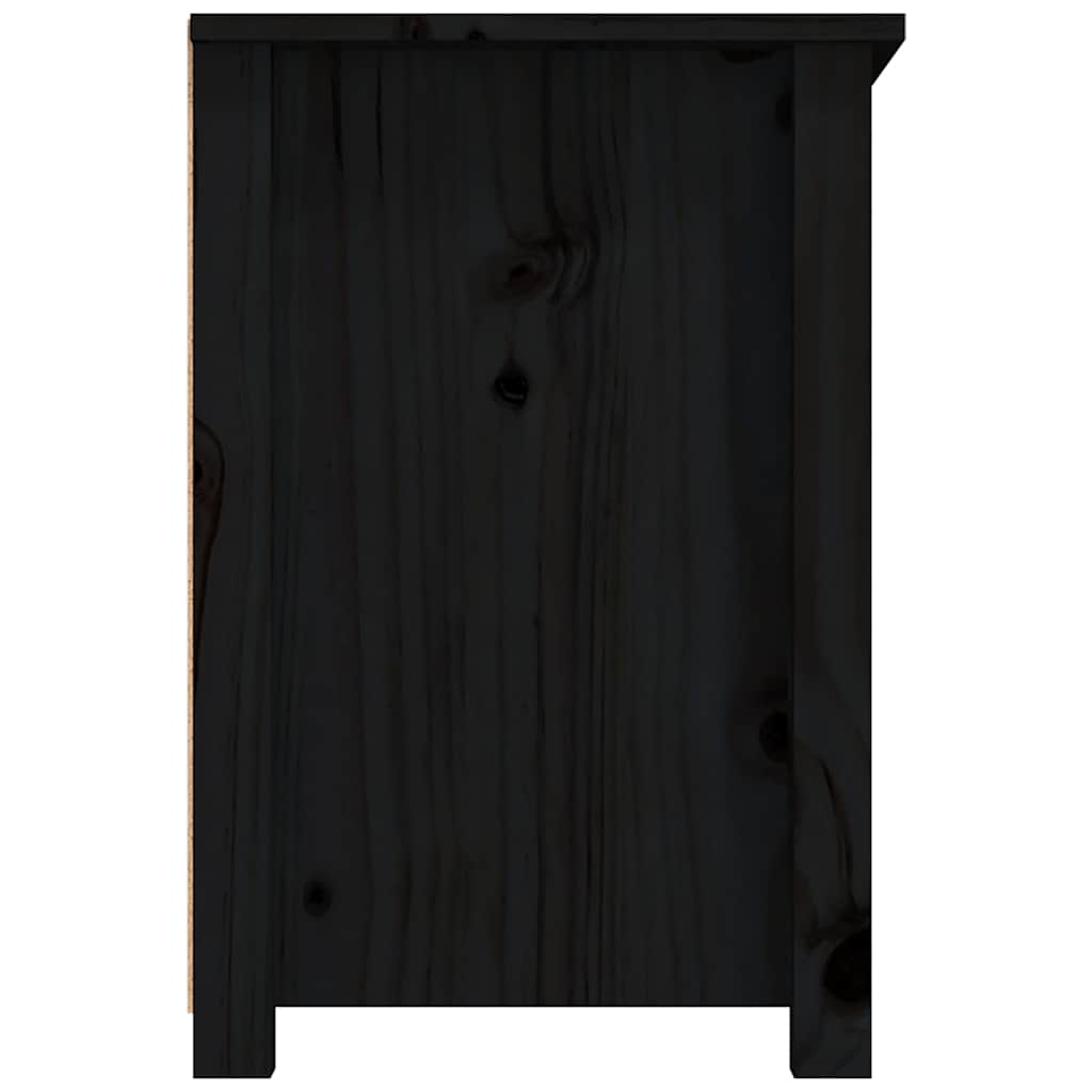 TV ormarić crni 79 x 35 x 52 cm od masivne borovine