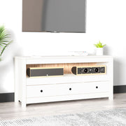 TV ormarić bijeli 114 x 35 x 52 cm od masivne borovine