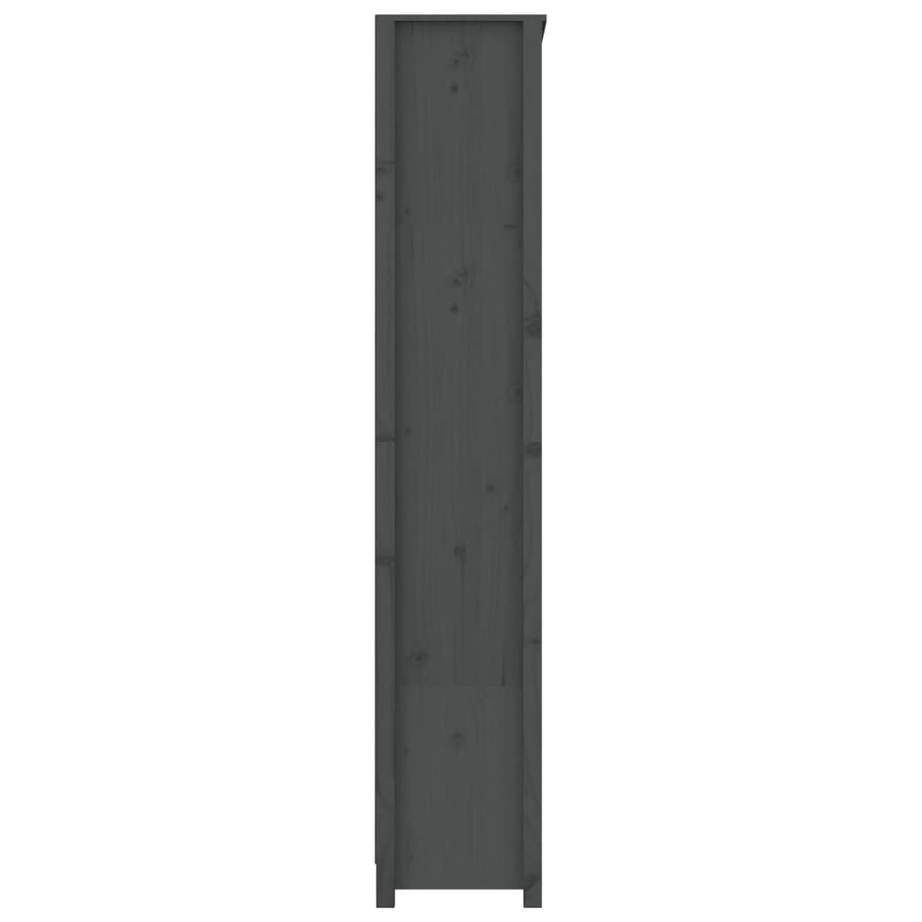 Ormarić za knjige sivi 80x35x183 cm od masivne borovine