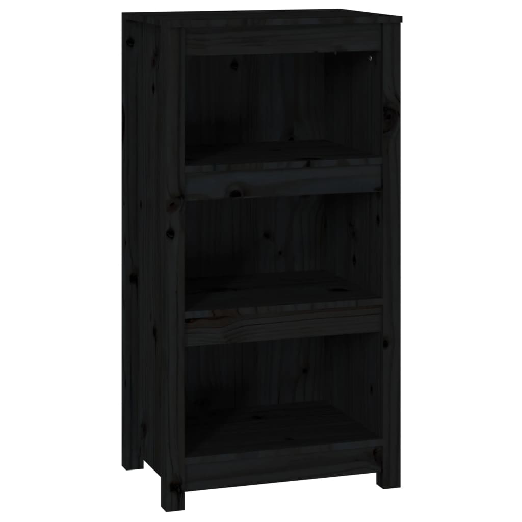 Ormarić za knjige Crna 50 x 35 x 97 cm od masivne borovine