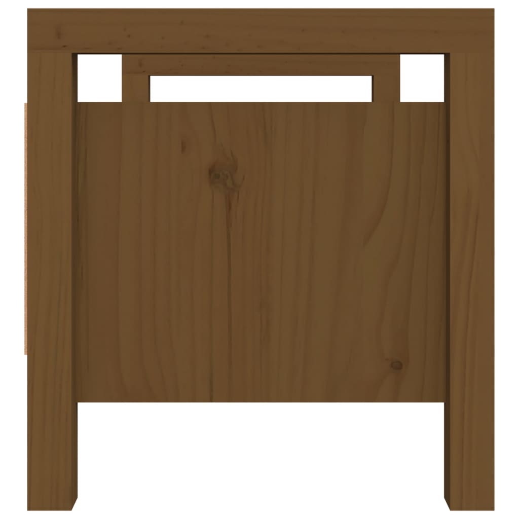 Klupa za hodnik boja meda 80x40x43 cm od masivne borovine