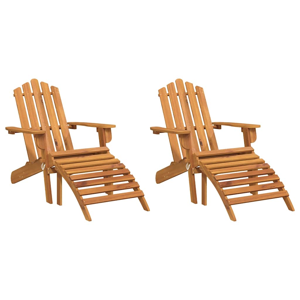 Vrtne stolice Adirondack s osloncem za noge 2 kom drvo bagrema
