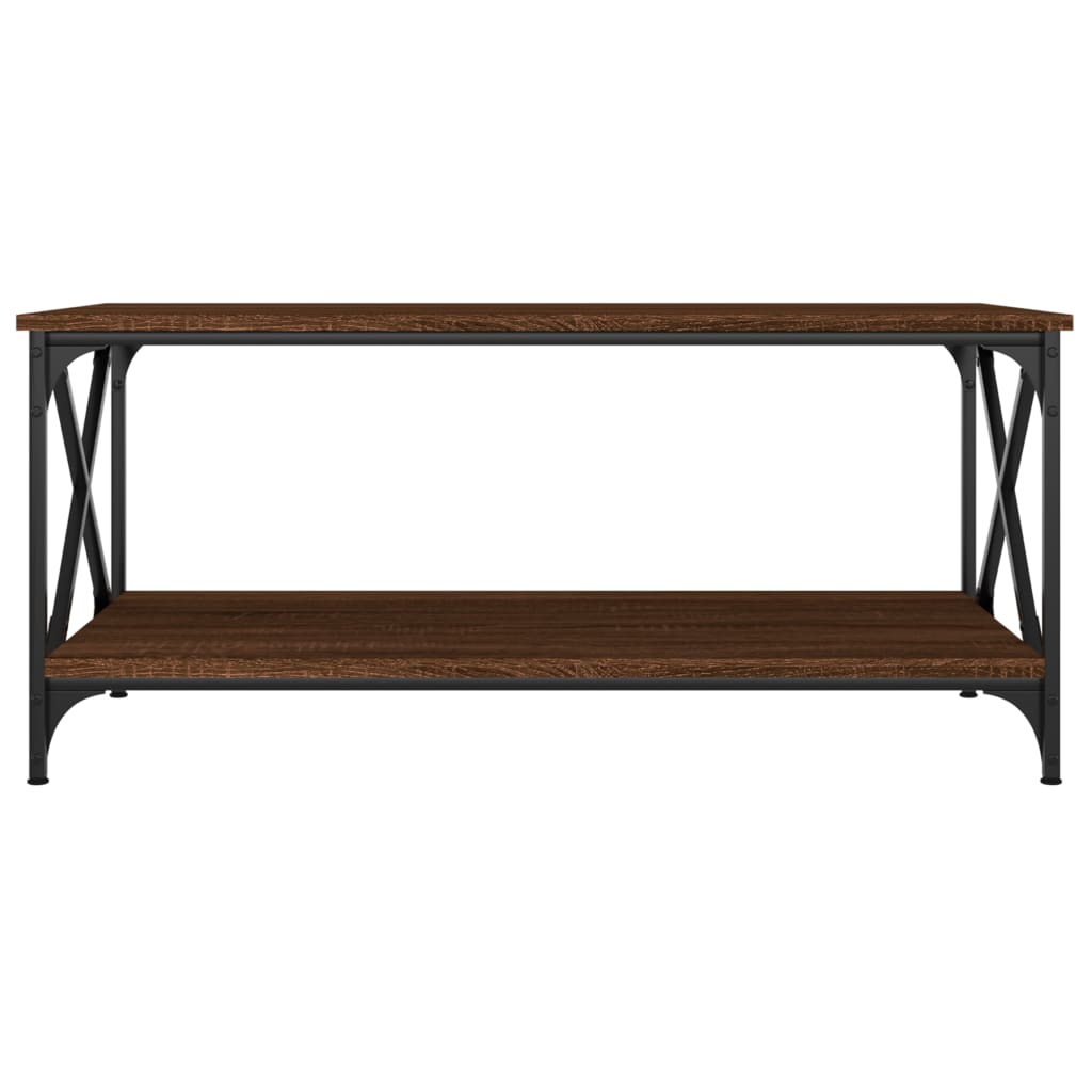 Stolić za kavu smeđi 100x50x45 cm konstruirano drvo i željezo