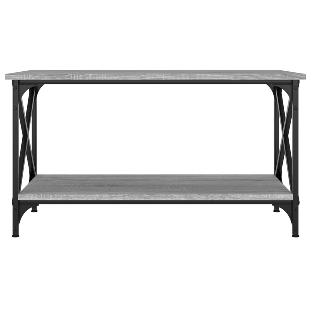 Stolić za kavu sonoma sivi 80x45x45 cm od drva i željeza