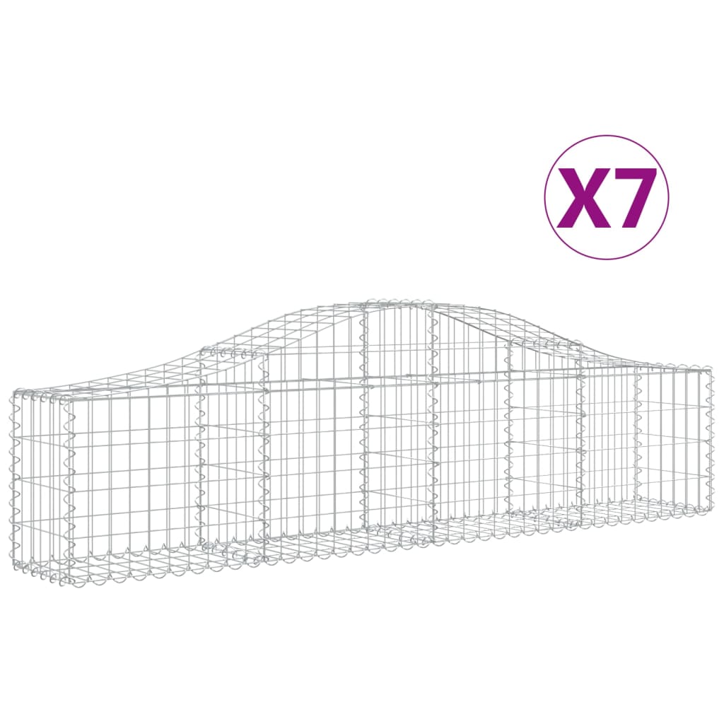 Lučne gabionske košare 7 kom 200x30x40/60 cm pocinčano željezo