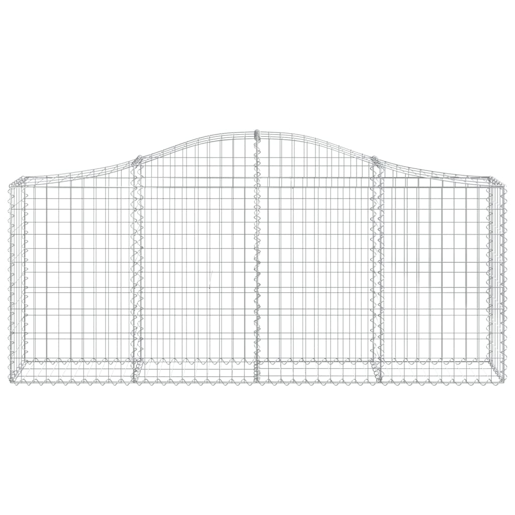 Lučne gabionske košare 2 kom 200x30x80/100 cm pocinčano željezo