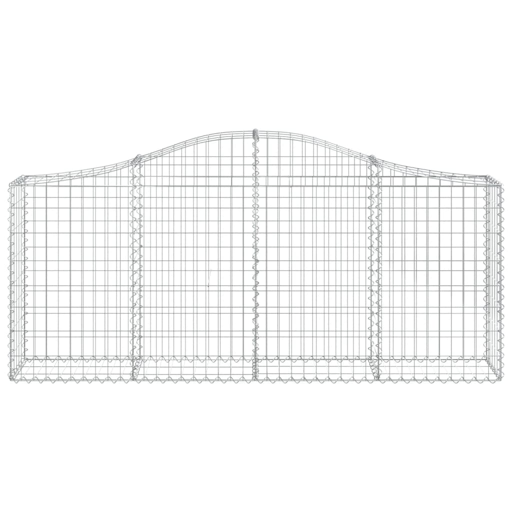 Lučne gabionske košare 5 kom 200x30x80/100 cm pocinčano željezo