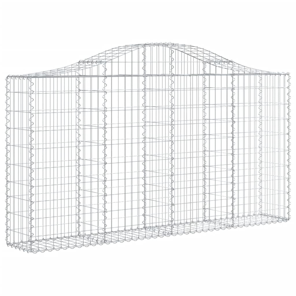 Lučne gabionske košare 4 kom 200x30x100/120cm pocinčano željezo