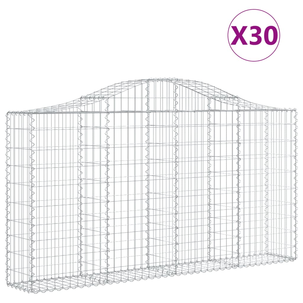 Lučne gabionske košare 30kom 200x30x100/120cm pocinčano željezo