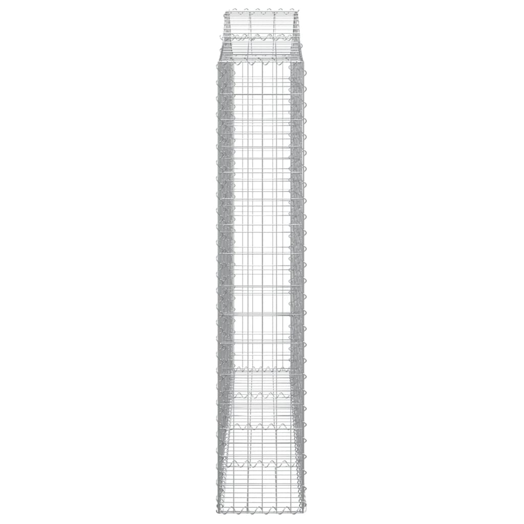 Lučne gabionske košare 2 kom 200x30x160/180cm pocinčano željezo