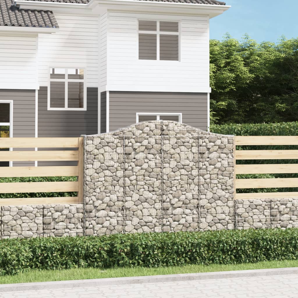 Lučne gabionske košare 2 kom 200x30x160/180cm pocinčano željezo