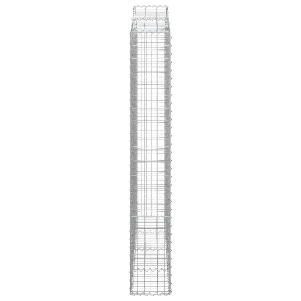 Lučne gabionske košare 2 kom 200x30x200/220cm pocinčano željezo