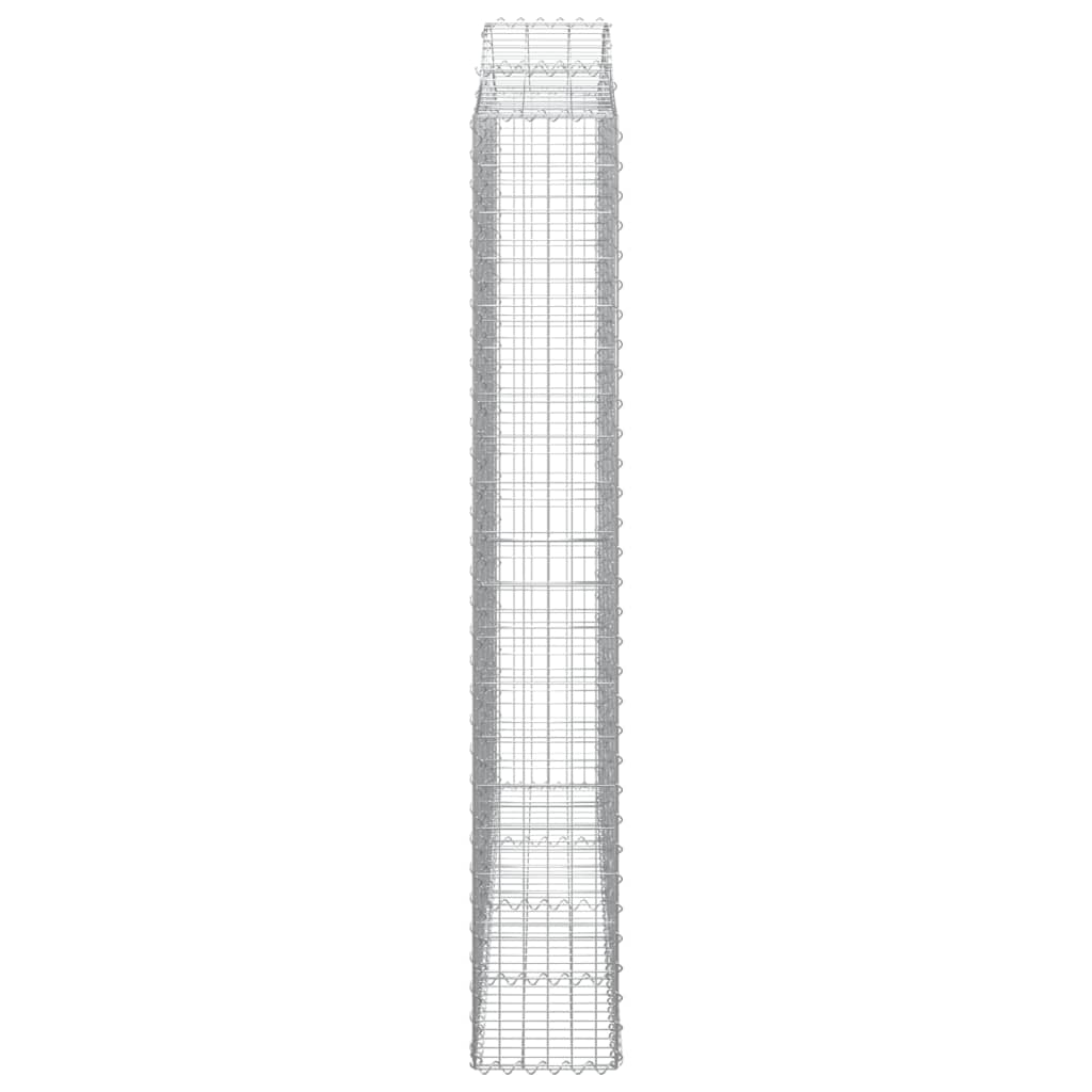 Lučne gabionske košare 4 kom 200x30x200/220cm pocinčano željezo