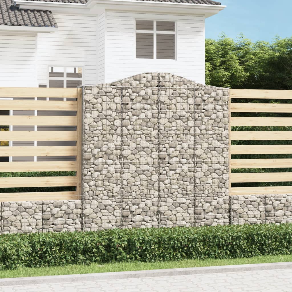 Lučne gabionske košare 3 kom 200x30x220/240cm pocinčano željezo