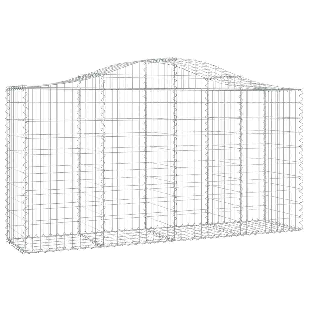 Lučne gabionske košare 8 kom 200x50x100/120cm pocinčano željezo