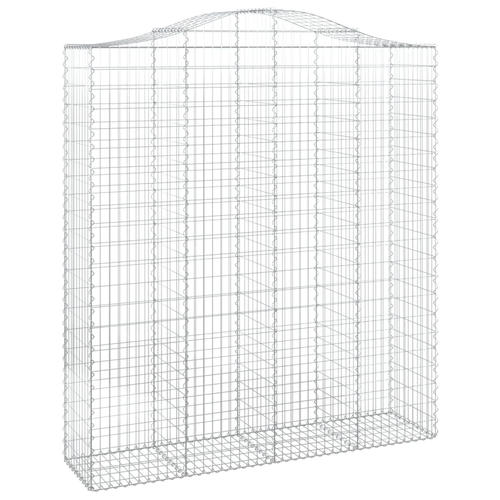Lučne gabionske košare 4 kom 200x50x220/240cm pocinčano željezo