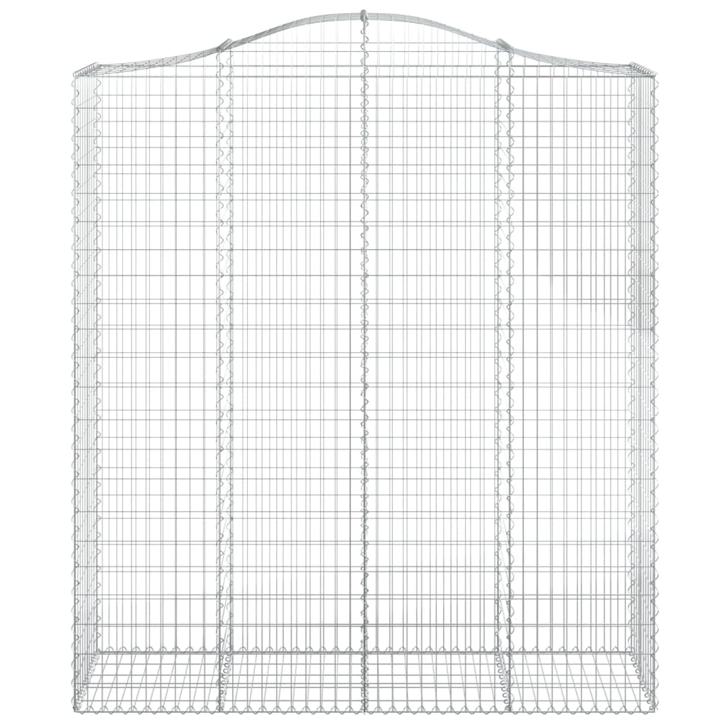 Lučne gabionske košare 4 kom 200x50x220/240cm pocinčano željezo