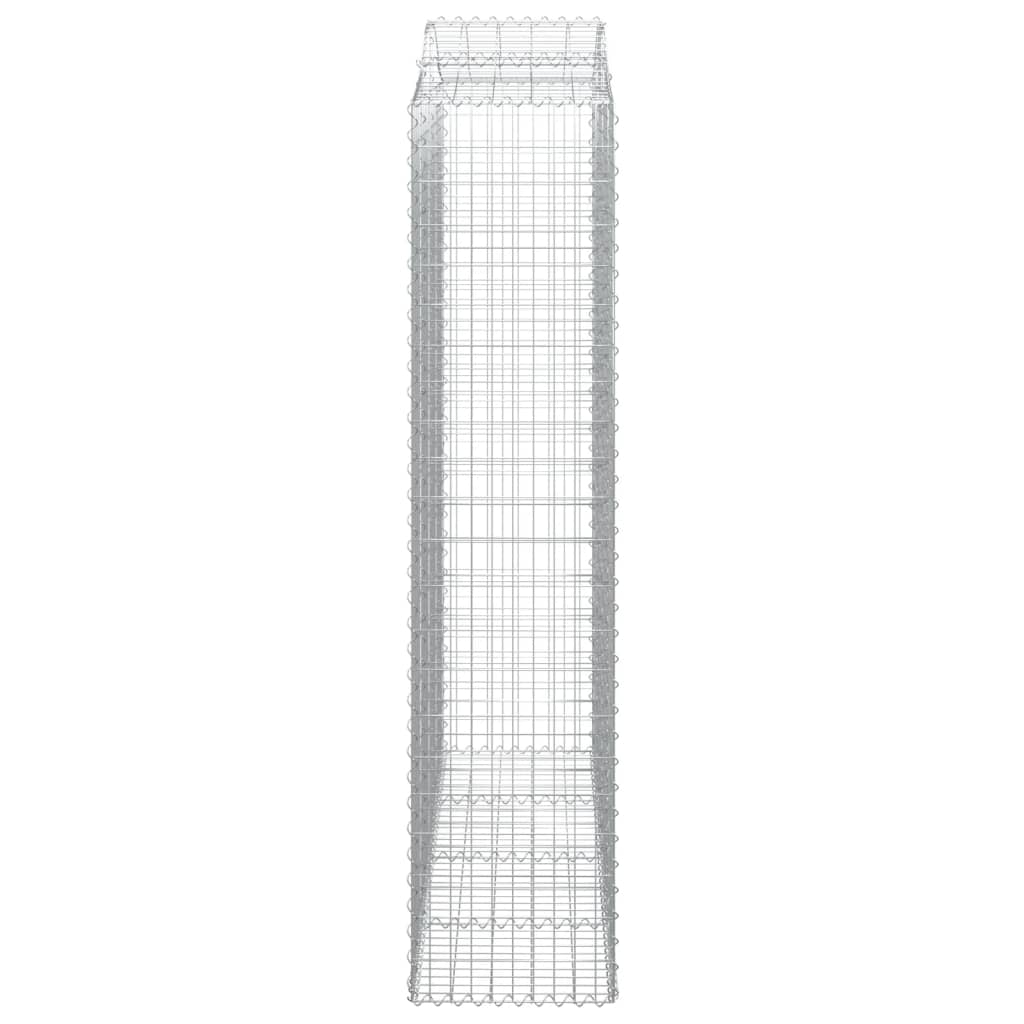 Lučne gabionske košare 4 kom 200x50x220/240cm pocinčano željezo