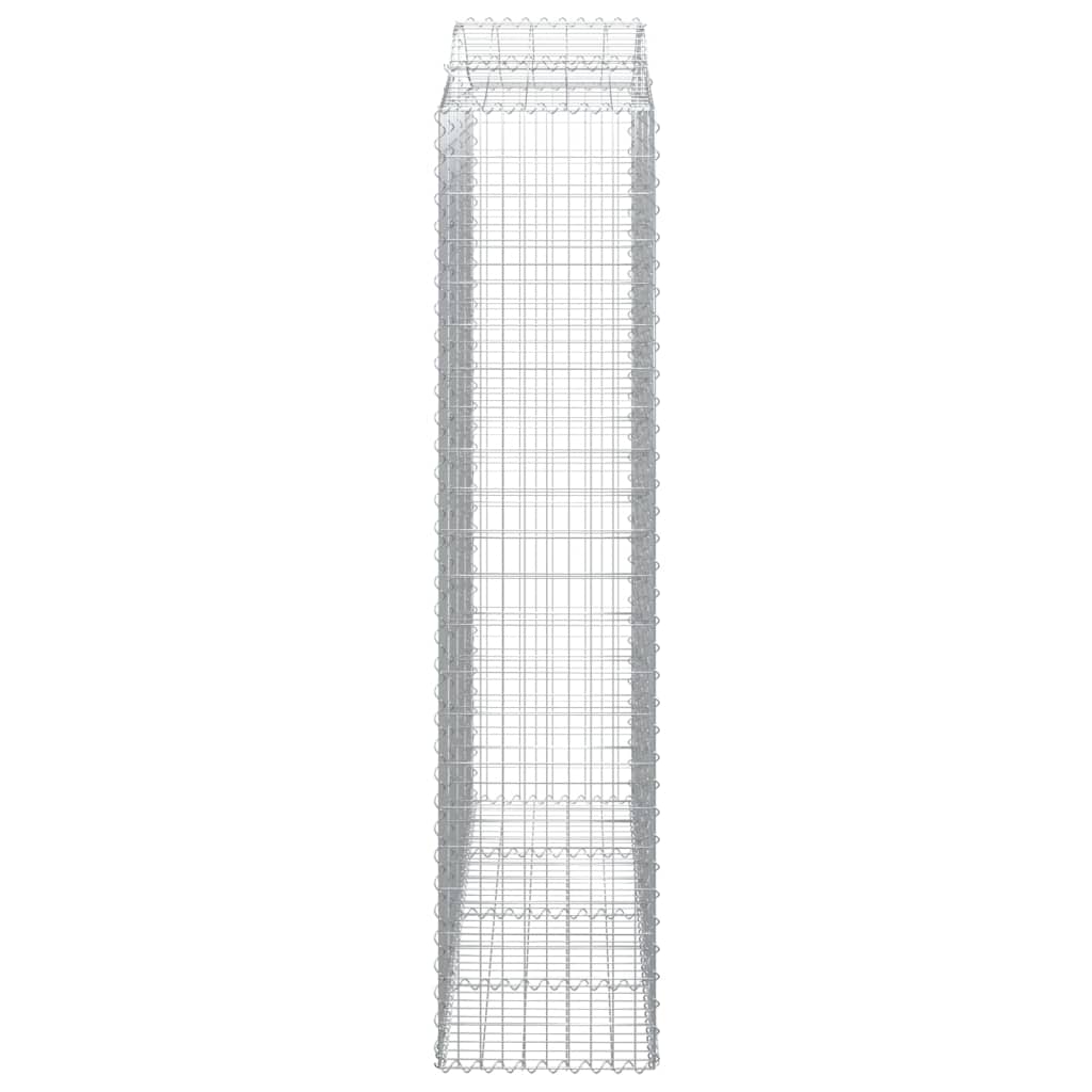 Lučne gabionske košare 12kom 200x50x220/240cm pocinčano željezo
