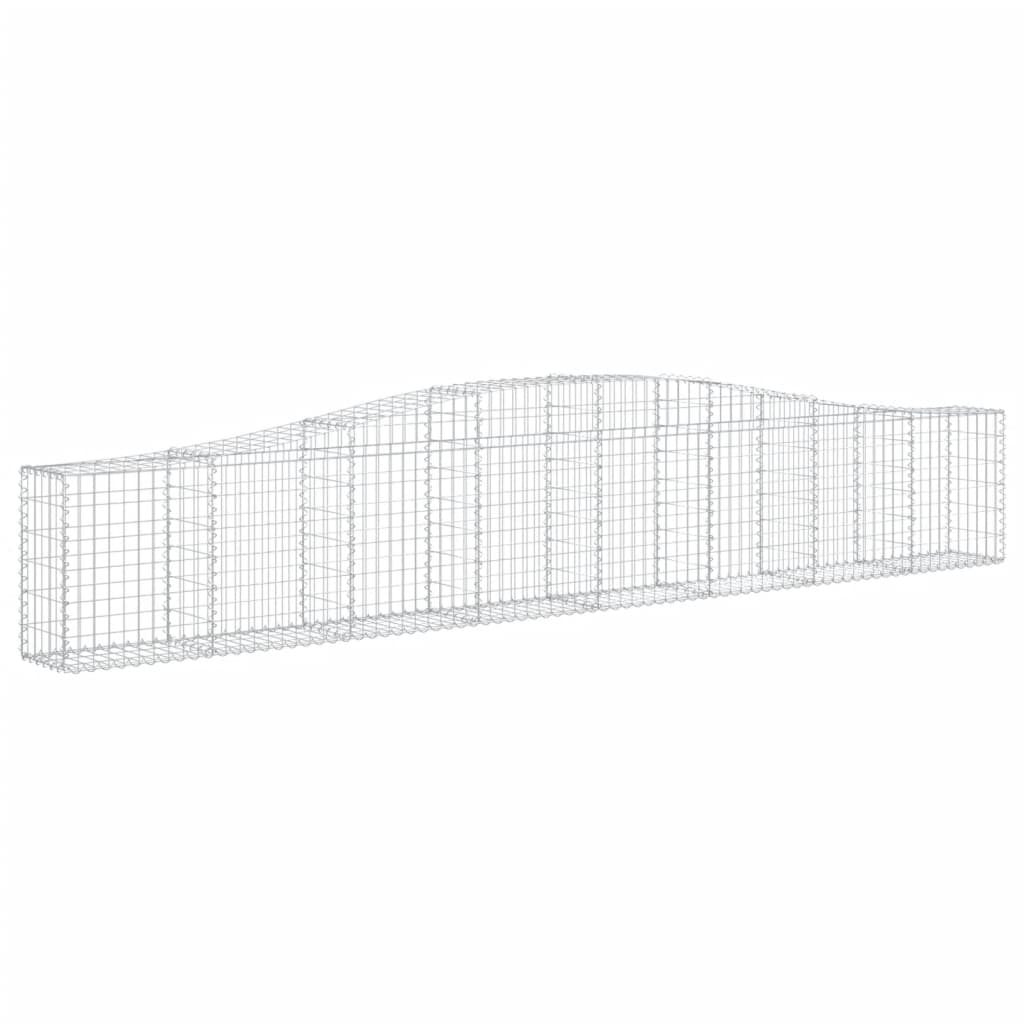 Lučne gabionske košare 4 kom 400x30x60/80 cm pocinčano željezo