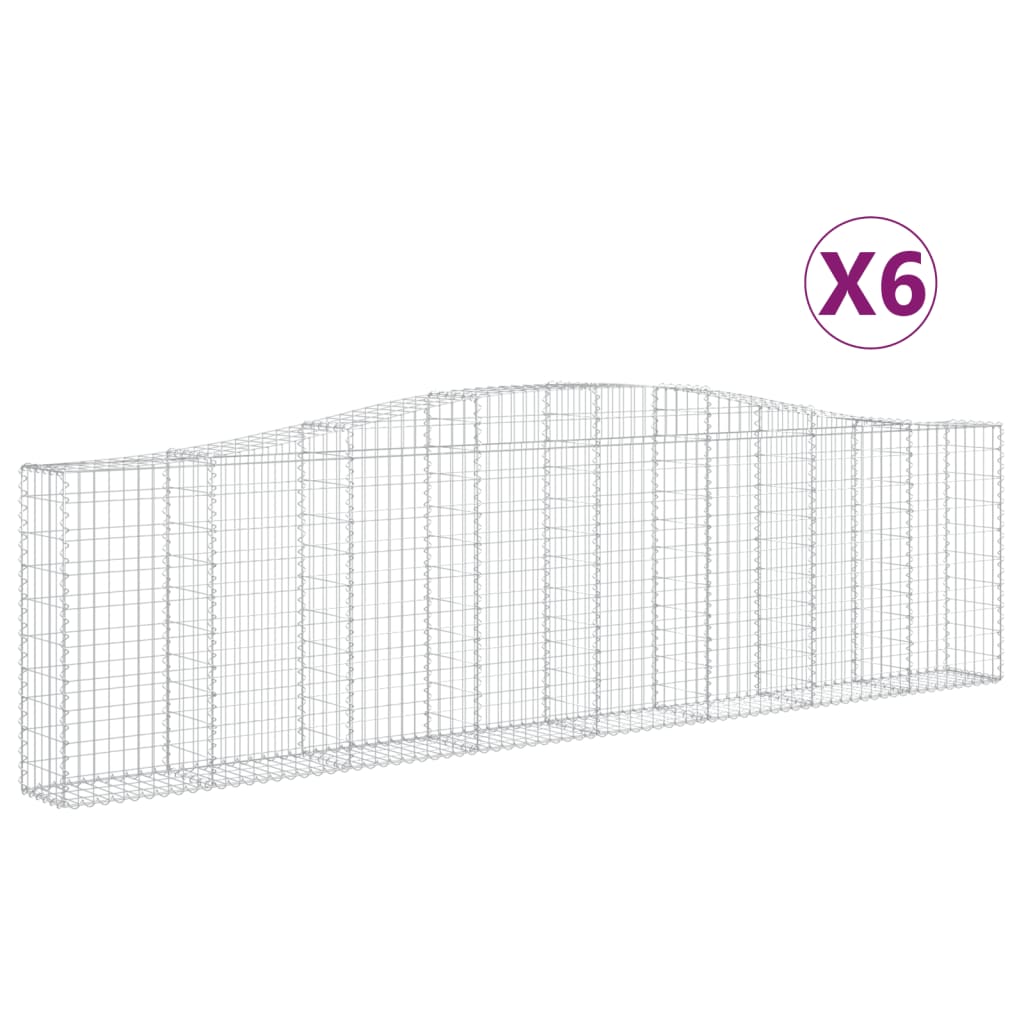 Lučne gabionske košare 6 kom 400x30x100/120cm pocinčano željezo